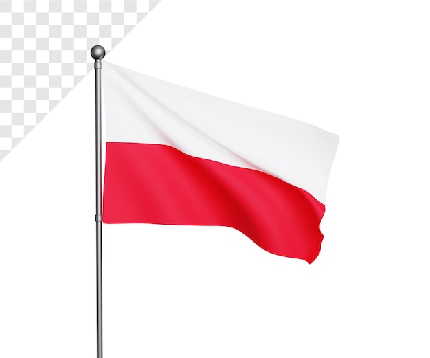 PSD 3d poland flag illustration