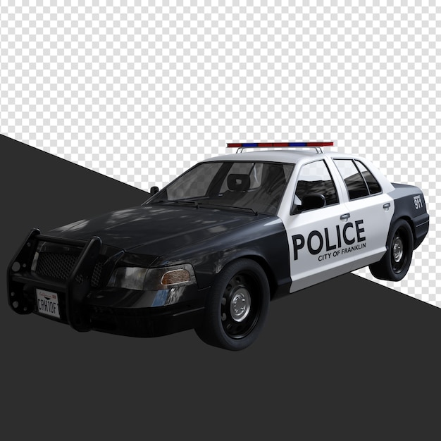 3D politiewagen geeft terug