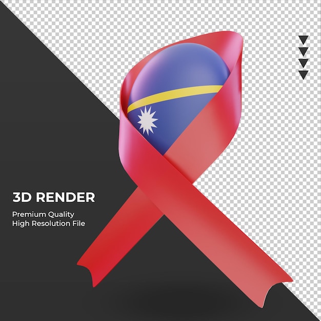 PSD 3d pomaga dzień flaga nauru renderujący prawy widok