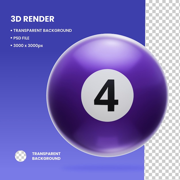 3D Pool Ball 4
