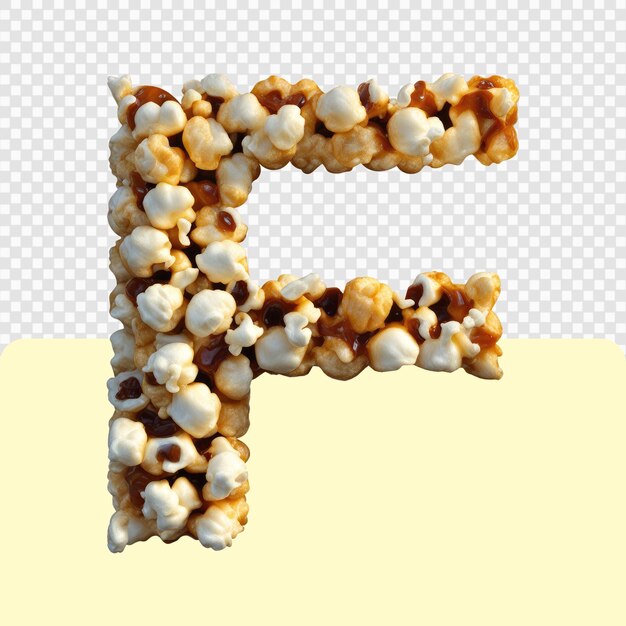 PSD set di lettere per popcorn 3d