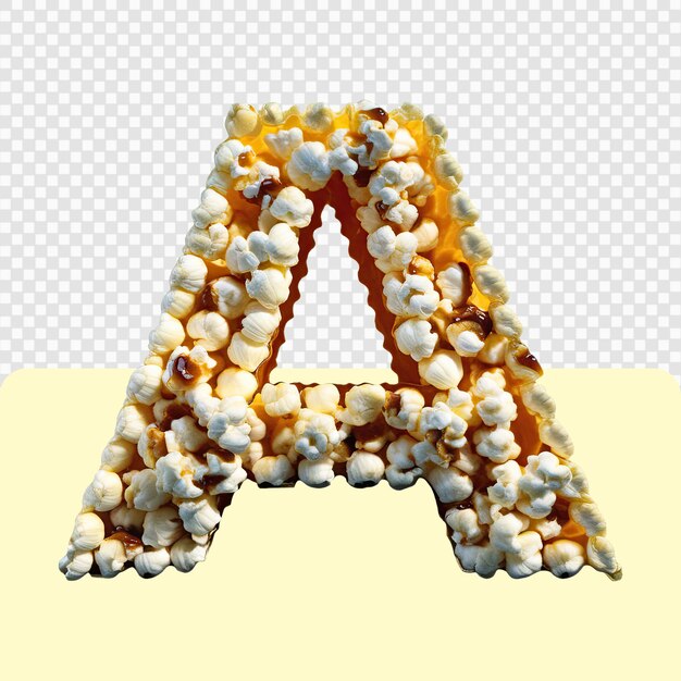 3d popcorn letter set