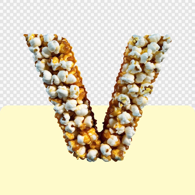 3d popcorn letter set