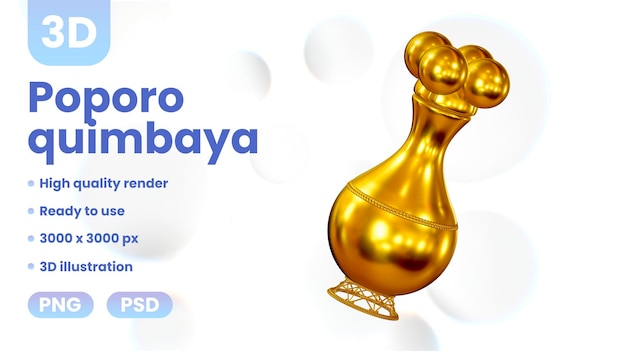 3d poporo quimbaya