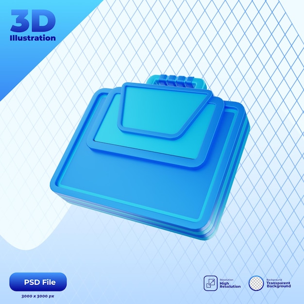 PSD 3d portefeuille-pictogramillustratie