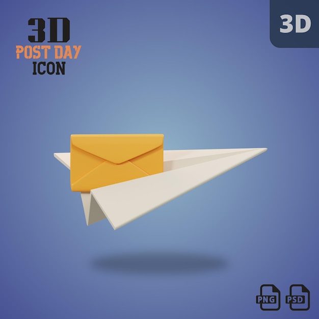 3Dポストデーアイコン