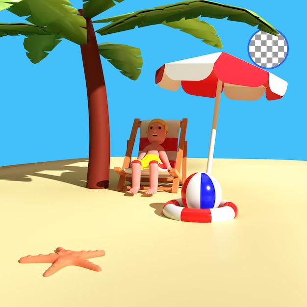 3d postaci ludzie letnie wakacje