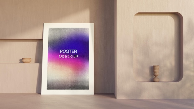 PSD 3d poster mockup