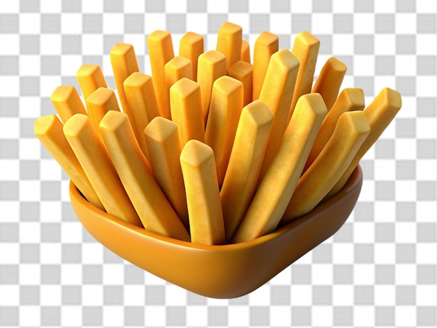 PSD a 3d potato finger chips png