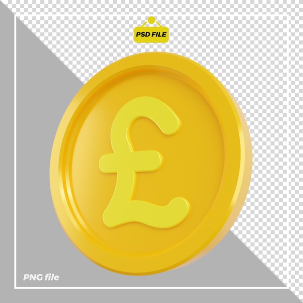 3d pound sterling coin design