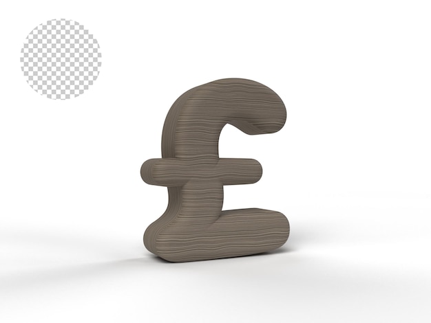 ウッド テクスチャと 3 d のポンド通貨