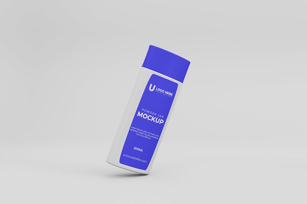 3D Powder Bottle Mockup