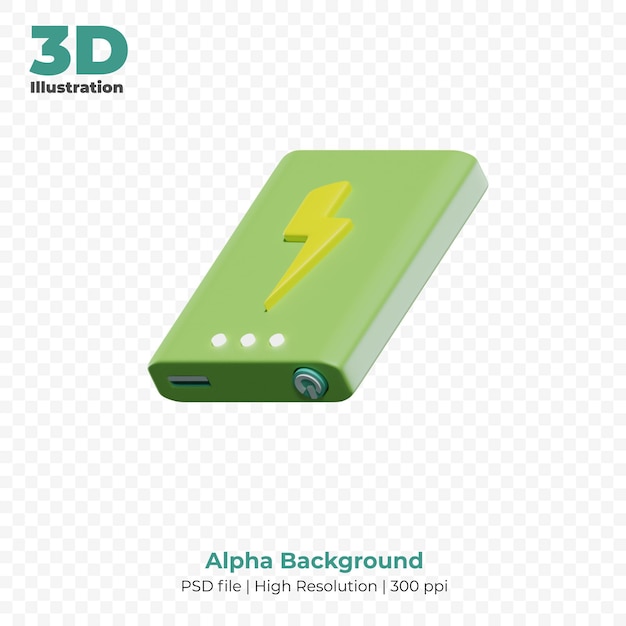 PSD 3d powerbank 300 ppi hoge resolutie