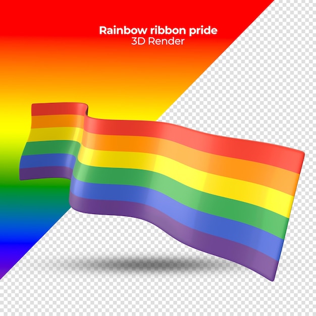 PSD nastro arcobaleno 3d pride