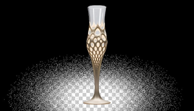 PSD 3d printed champagne glass