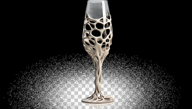 PSD 3d printed champagne glass