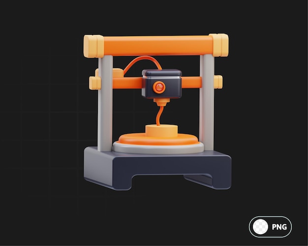 3d-printer 3d illustratie