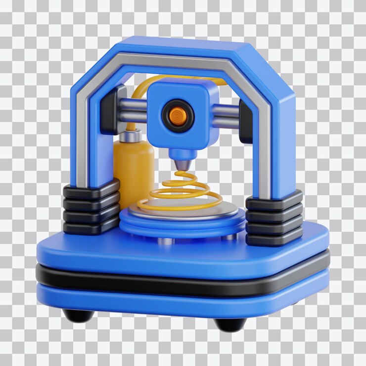 PSD 3d-принтер 3d-иллюстрация