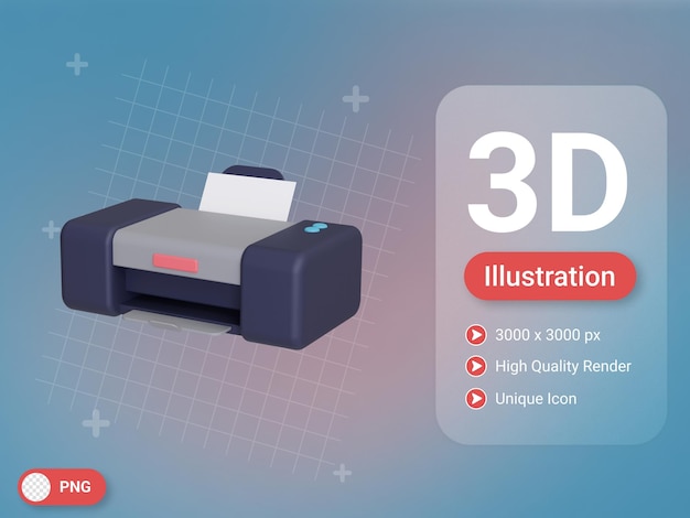 PSD 3d printer icon