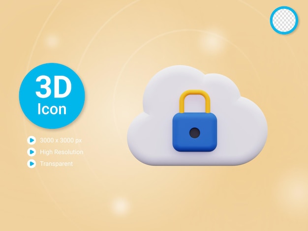 3d private cloud icon