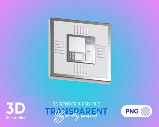 3d processor with transparent background