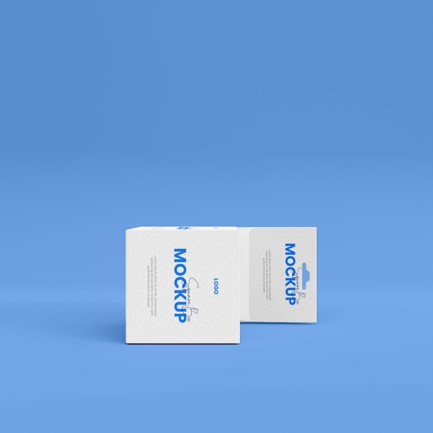 3D product Box Mockup Isolated