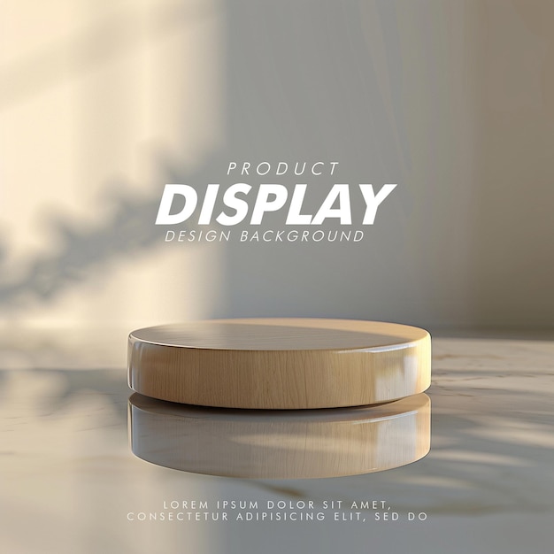 3D Product display podium studio lighting minimalist design closeup of a sleek product display podi