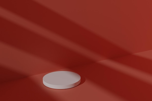 3d product stand podium with abstract shadow