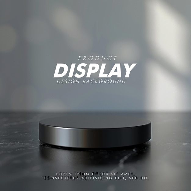3D-productvertoning podium studio verlichting minimalistisch ontwerp close-up van een slanke productvertoning Podium