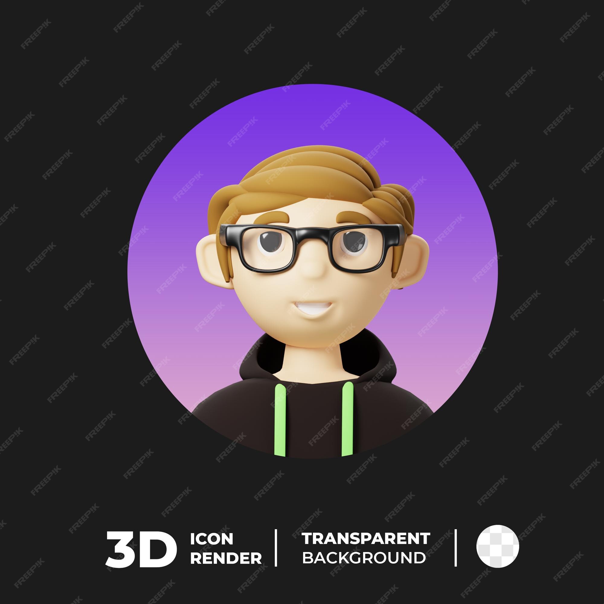 Premium PSD | 3d programmer avatar