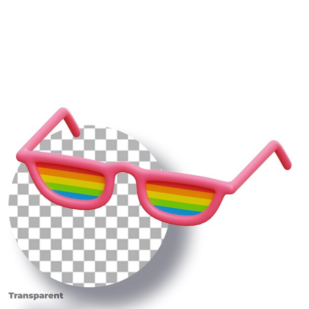 PSD 3d przezroczyste elementy lgbtq