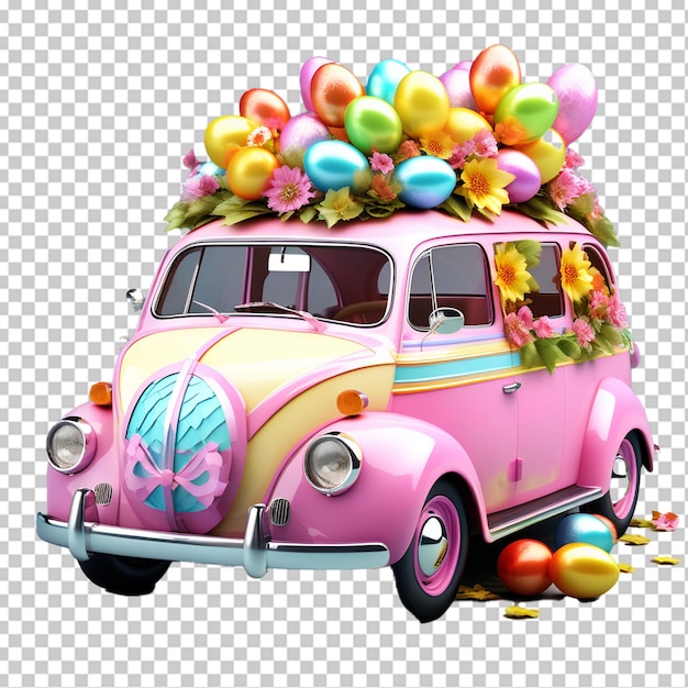 3d psd of easter car