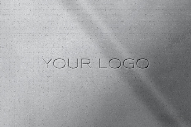 3D PSD Logo firmy Mockup na ścianie Nowoczesny znak wiszący Logo fasady