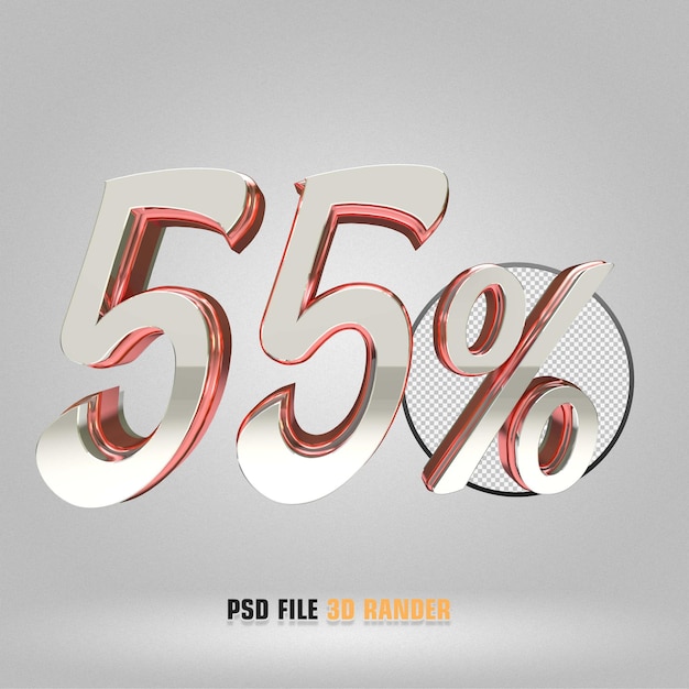 3d psd rander number discount percent