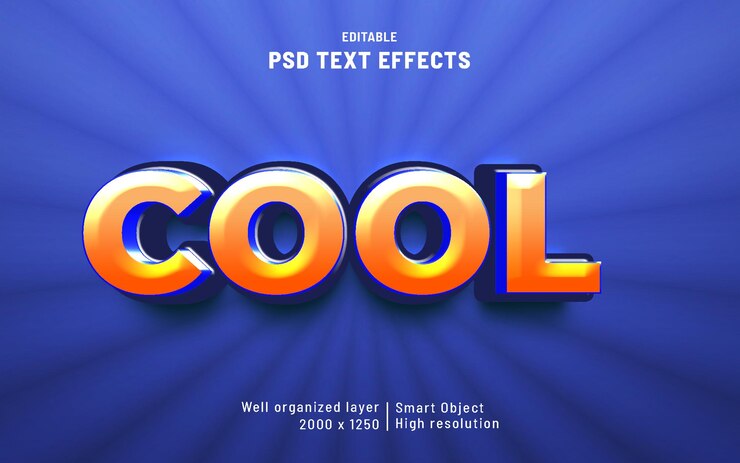 3D PSD 텍스트 효과 디자인