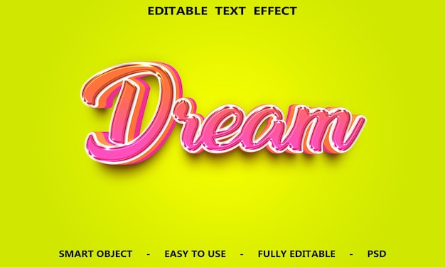 PSD 3d psd text effect fully editable