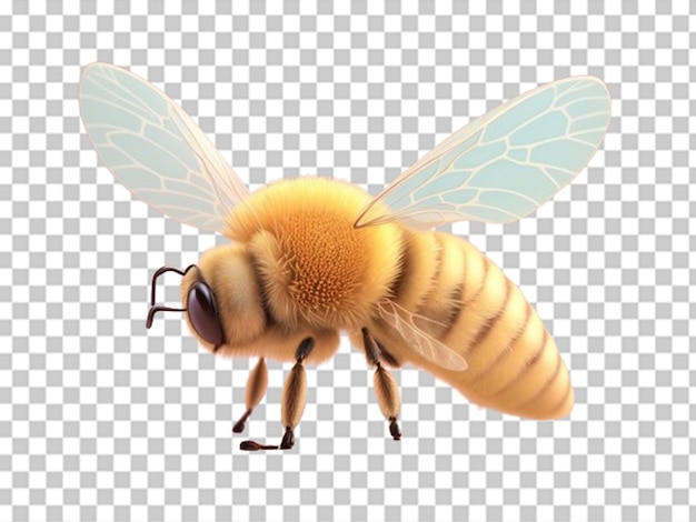 PSD 3d pszczoła miodowa w kolorze żółtym