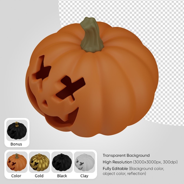 Faccia di zucca 3d