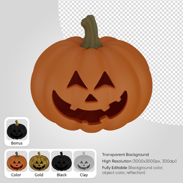 3d pumpkin face