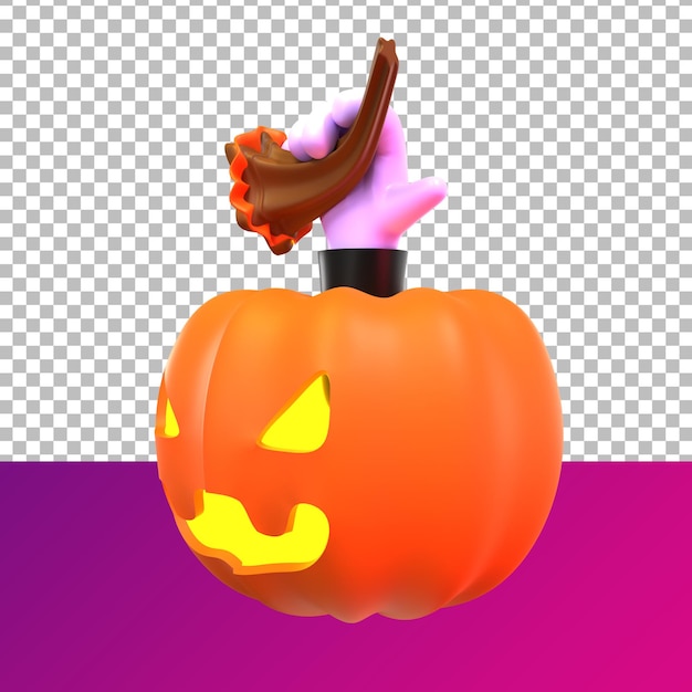PSD 3d pumpkin hallowen