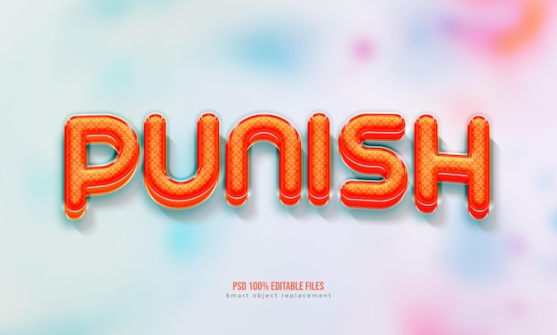 3D punish editable text effect