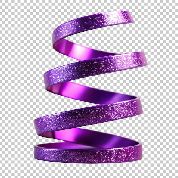 PSD 3d purple glitter carnival serpentine
