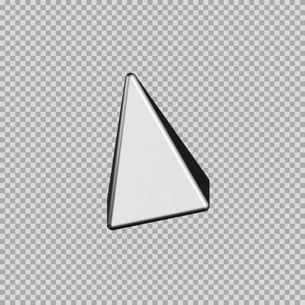 PSD 3d pyramid dynamic silver icon