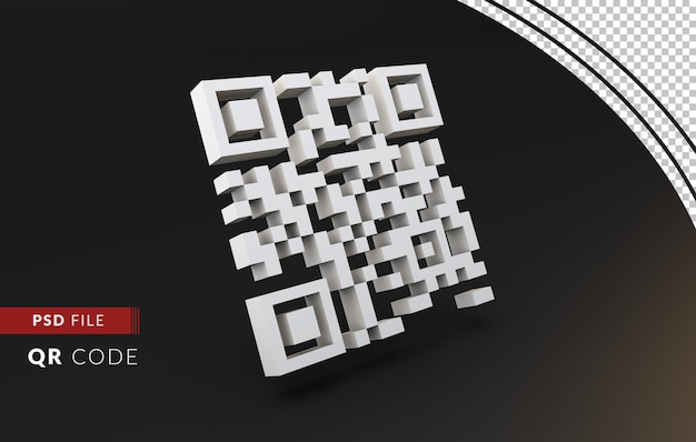 PSD 3d qr code un'identificazione digitale