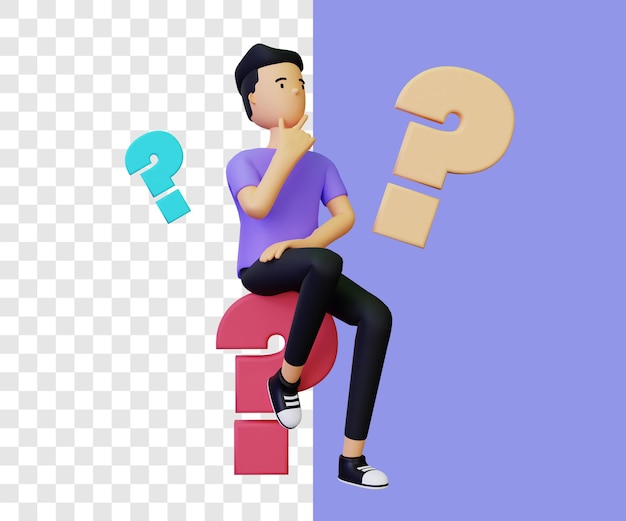 PSD 3d question illustration