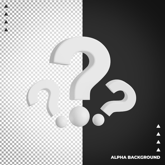 3d question mark