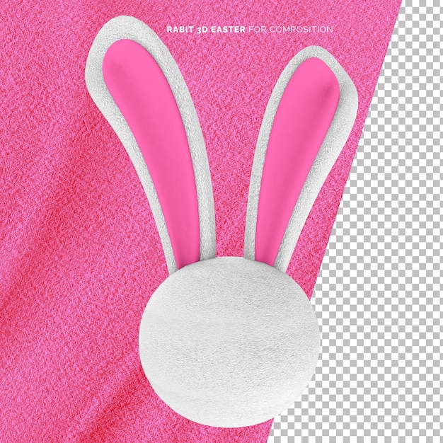 PSD 3d rabbit for happy chocolate easter