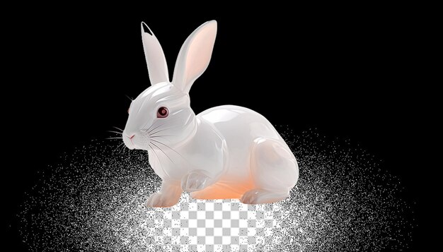 PSD 3d rabbit png doorzichtig