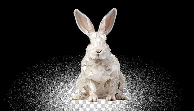 PSD 3d rabbit png trasparente