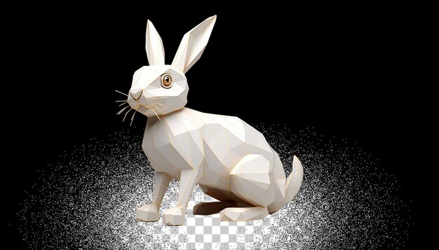 PSD 3d rabbit png trasparente